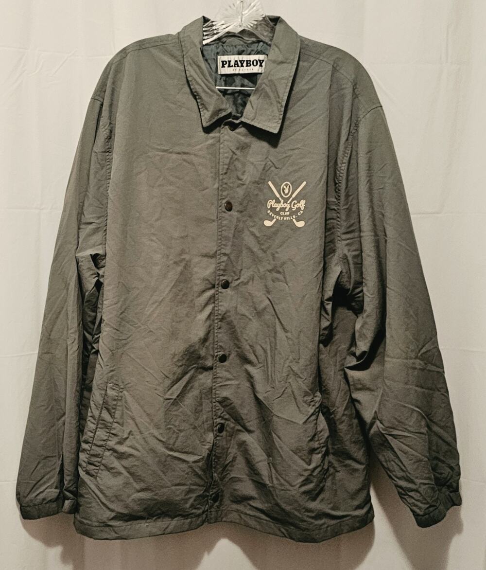 Playboy Golf Club Beverly Hills By PacSun Retro Style Windbreaker Jacket Mens XL